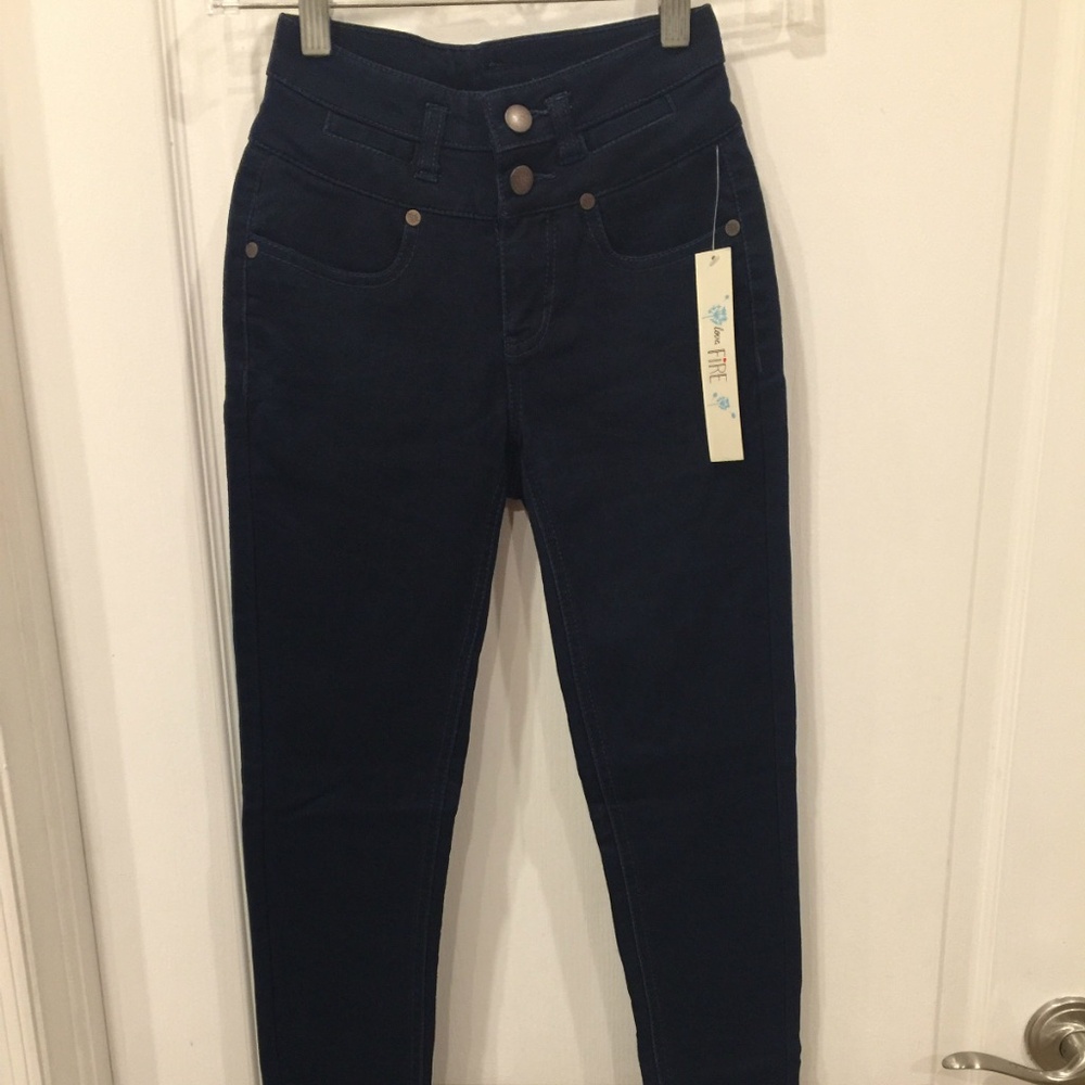 Love Fire Nordstrom High Waisted Rise Skinny Button Juniors Jeans Size 00